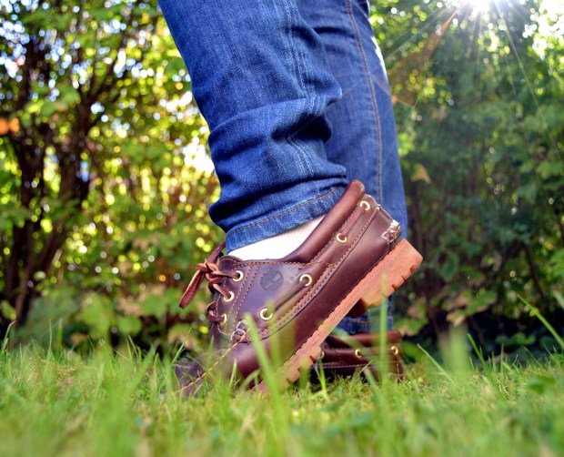 Outfit Denim all Over Timberland Schuhe