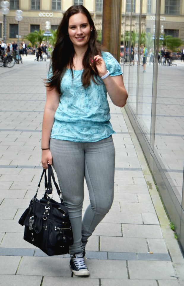 Ralph Lauren Jeans, türkise Bluse 3