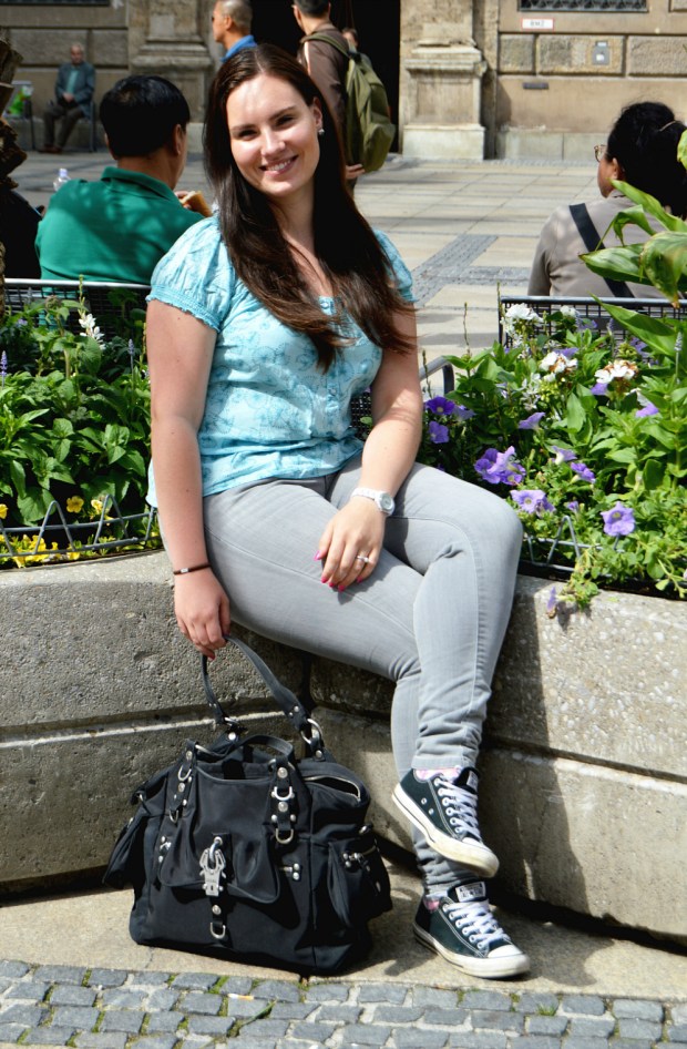 Ralph Lauren Jeans, türkise Bluse 4