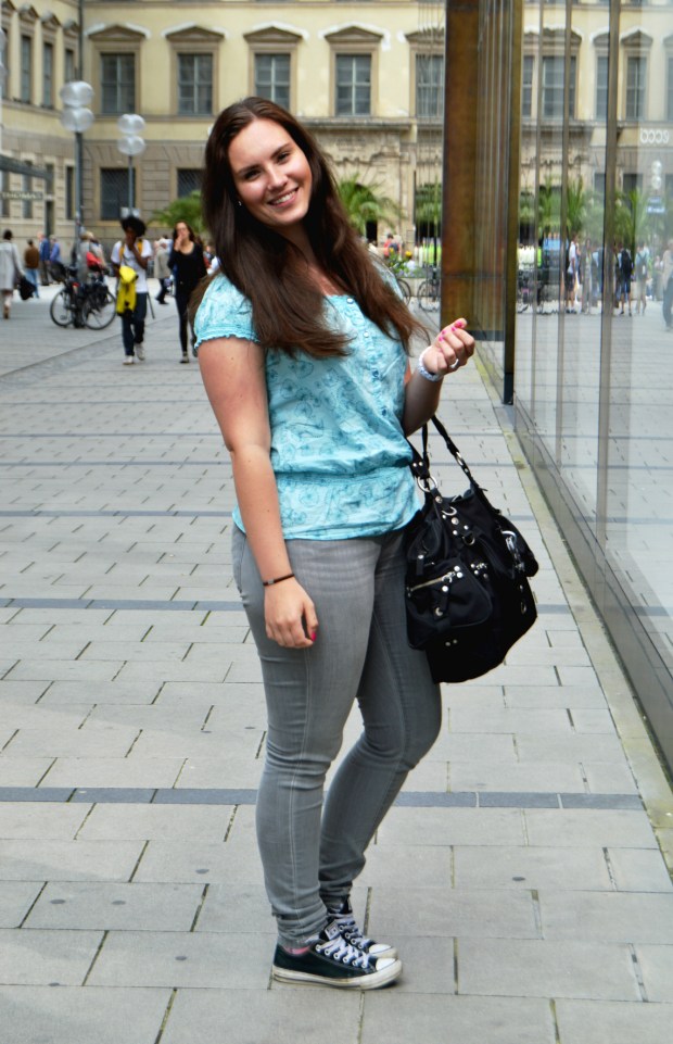 Ralph Lauren Jeans, türkise Bluse1