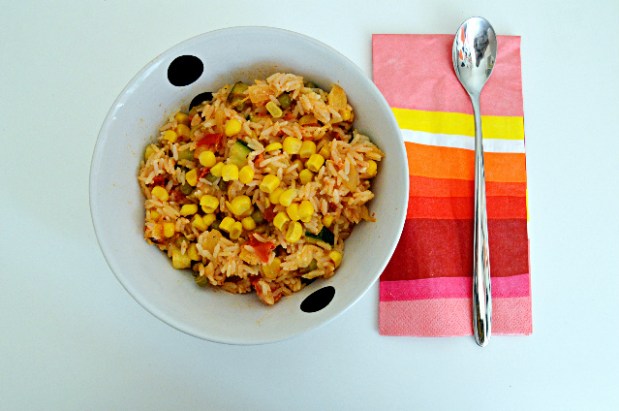 Gemüsepfanne mit Reis 1